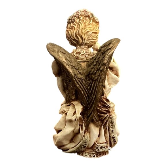 Harmony Kingdom La Gardienne Made in England trinket box Angel/birds 3.5" Tall - Picture 3 of 7